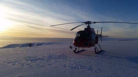 Helicopter in Iceland